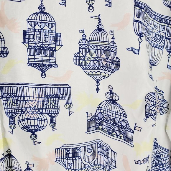 Talbots Birdcage Print Blouse XL - Picture 3 of 4